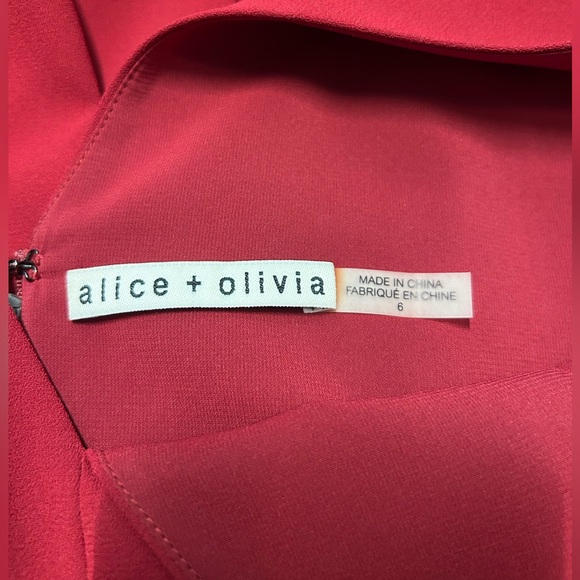 Alice + Olivia Lina Deep V-Neck Jumpsuit Size 6 - Picture 4 of 7